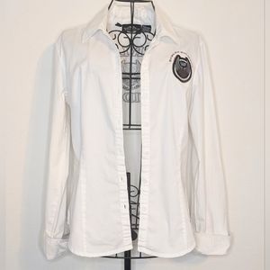 Harley Davidson Women's Button Up White Shirt Size S